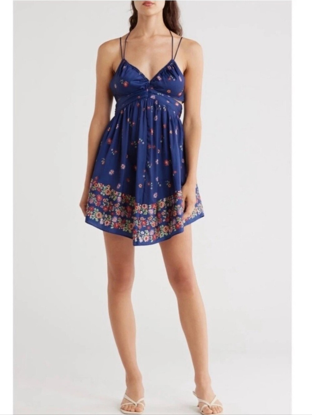 free people Oasis Mini Slip Dress blue large